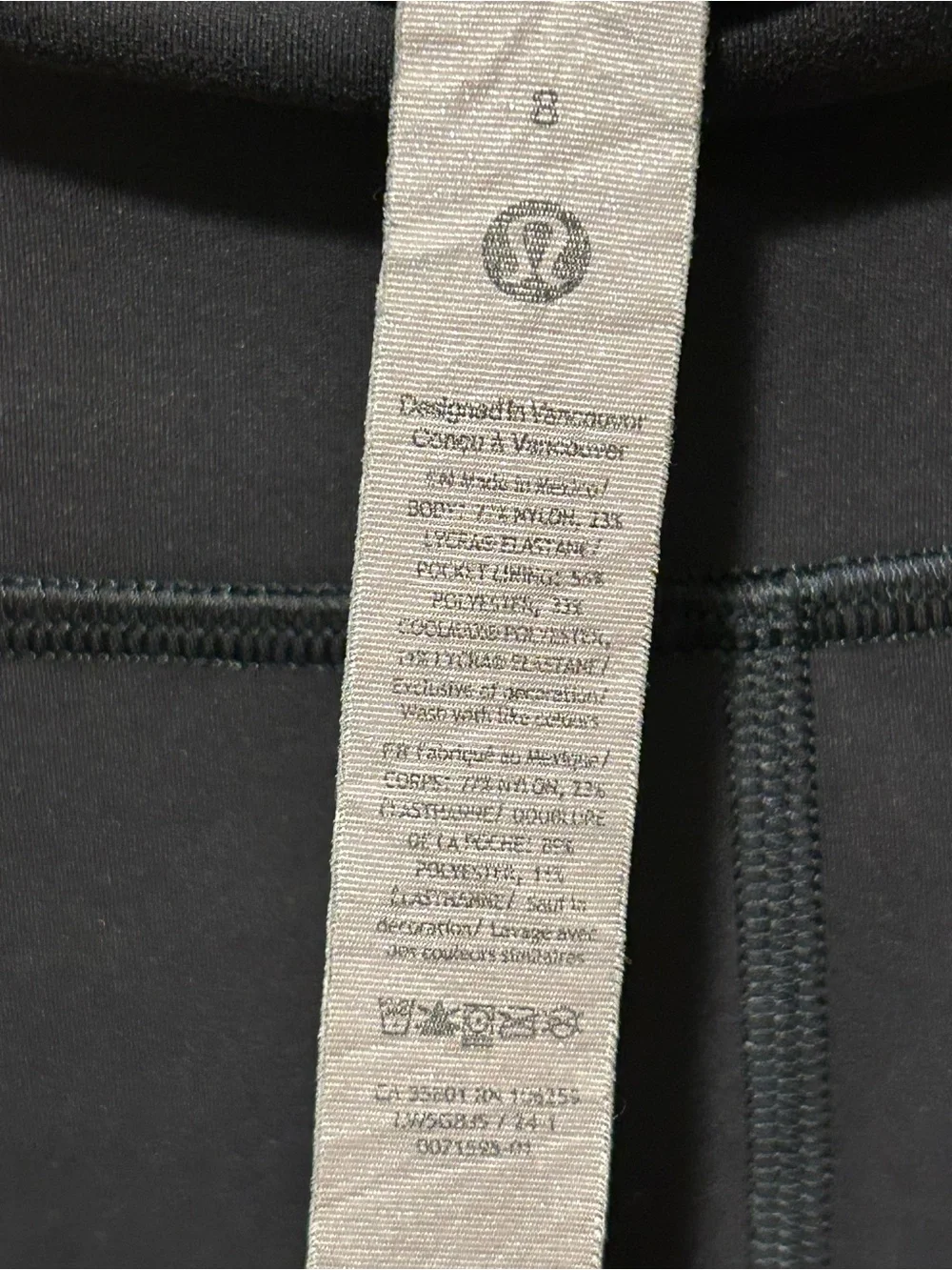 Lululemon Wunder Train High-Rise Tight 25” Black , size 8